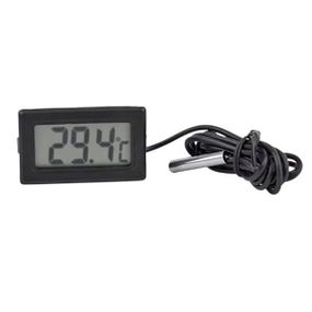 Термометр з виносним датчиком та дисплеєм на батарейках WSD-10 Чорний