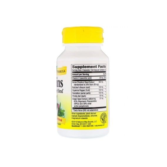 Комплекс для профілактики тиску та кровообігу Nature's Way Leg Veins with Tru-OPCs 435 mg 60 Caps | Зображення 1