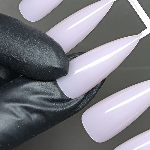 Гелеві тіпси для нарощення №1 молочно-рожеві 240шт (средний стилет) в боксі | Зображення 1