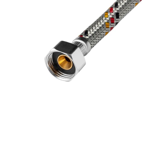Гнучка підводка для підключення води Kroner KRP 1/2" ВВ 200 см в обплетенні з нержавіючої сталі | Зображення 2