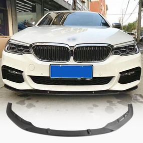 Накладка на передній бампер Lip V3 (для M-Sport 2017-2020, Карбон) для BMW 5 серія G30/31 рр
