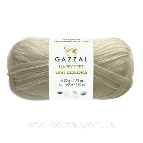 Шкарпеткова пряжа Gazzal Happy Feet Uni Color, 3550