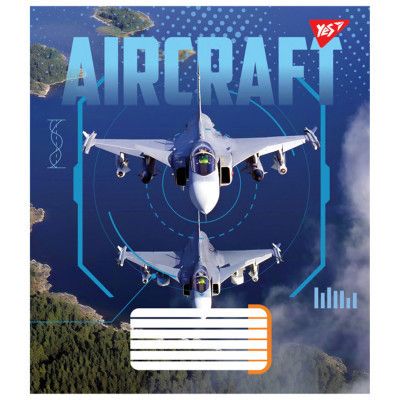 Тетрадь Yes Aircraft 48 листов клетка (767102) | Зображення 4