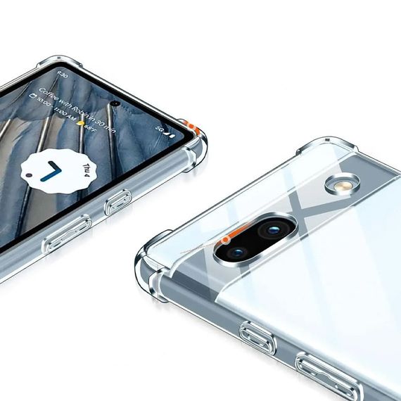 TPU чохол GETMAN Ease logo посилені кути Full Camera для Google Pixel 7 Безбарвний (прозорий) | Зображення 1