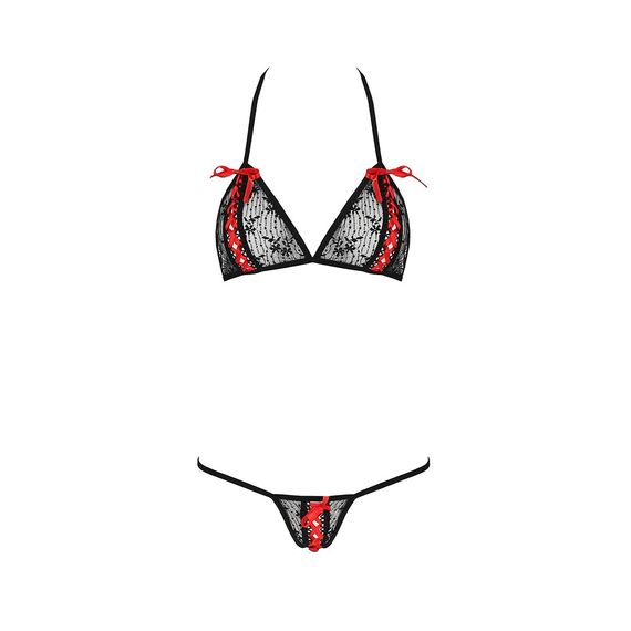 Комплект білизни MELISSA BIKINI black L/XL - Passion: ліф зі шнурівкою і трусики стрінги, 2XL/3XL | Зображення 4