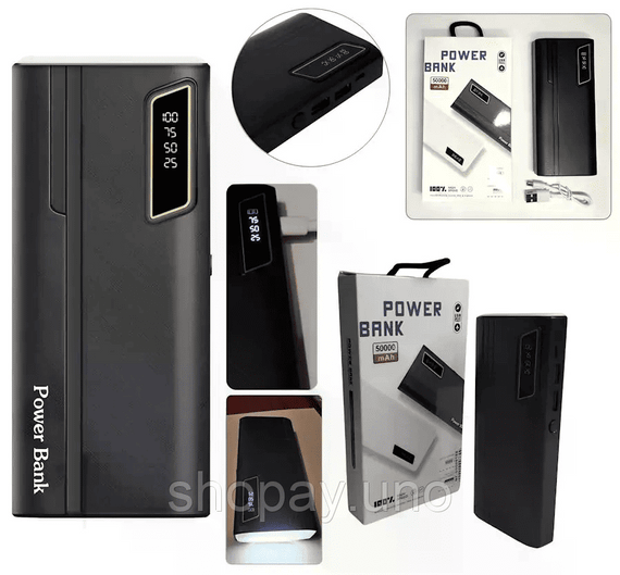 Мобільна зарядка Power Bank UN-3104 50000mAh із швидкою зарядкою та ліхтариком | Зображення 4