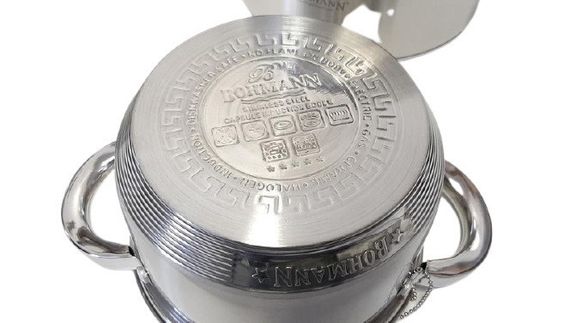 Универсальный набор кастрюль с крышками Bohmann BH-0714 из нержавеющей стали 6 предметов | Зображення 2
