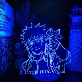 Акриловий світильник-нічник Minato Namikaze Naruto синій tty-n002165