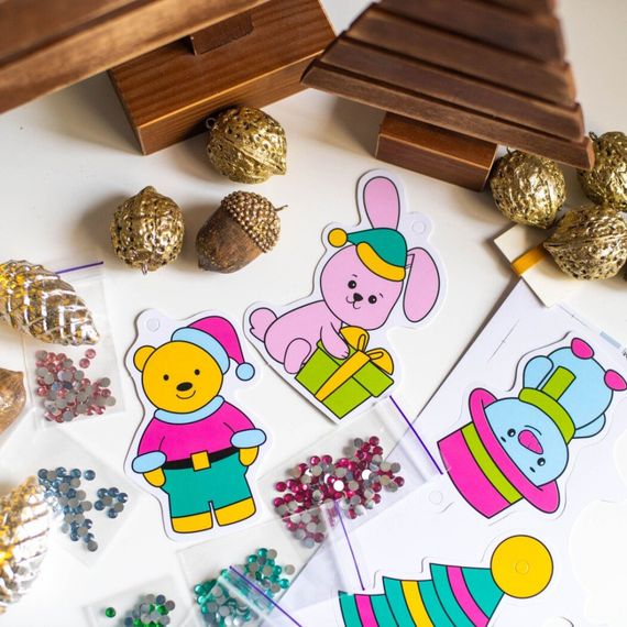 Набор для творчества "Новый год" 10100681 игрушки со стразами | Зображення 4