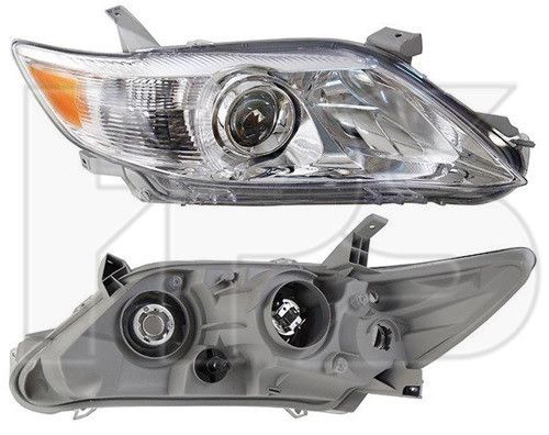 Фара передняя левая Toyota Camry V40 '10-11 USA (желтая вставка) (Depo)