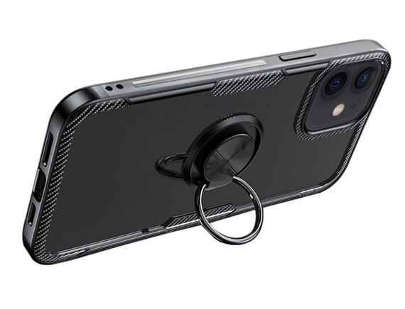 Чехол Primolux Ring Magnetic Stand для Apple iPhone 12 Mini - Black | Зображення 1