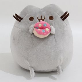 Плюшевая мягкая игрушка Кот Пушин с пончиком 15х15см Pusheen Cat