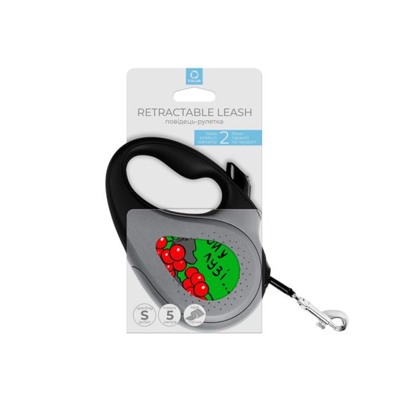 Рулетка для собак Waudog R-Leash S з рисунком "Калина", лента, 5 м | Зображення 3