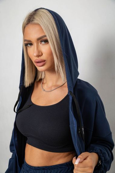 Спортивний костюм жіночий, колір темно-синій, 238R114-3 | Зображення 4