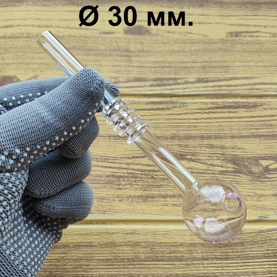 Стеклянная трубка Corrug Oil Pink