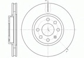 Диск гальмівний OPEL CORSA B передн., вент. (вир-во REMSA) REMSA 661110 на OPEL MERIVA