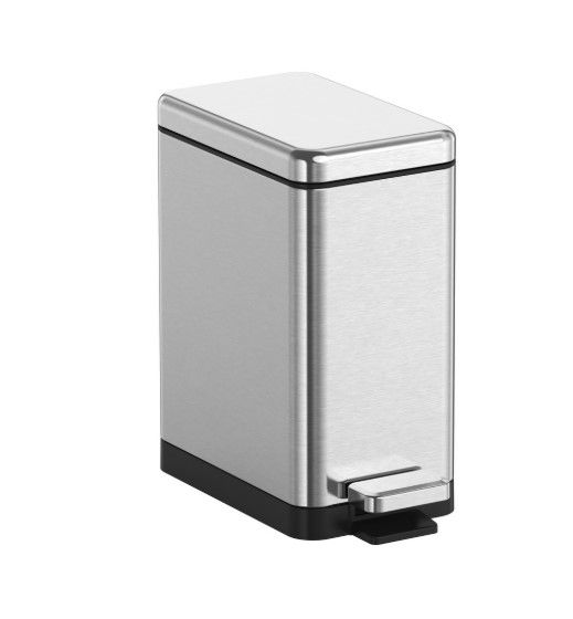 Відро для сміття Koer TC-010206-02 з плавним закриттям, прямокутне, 6 л, нержавійка (KR5594) | Зображення 4