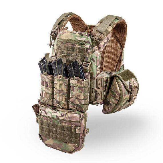 Плитоноска бронежилет Мультикам  c быстрым сбросом MOLLE 8 подсумков | Зображення 1