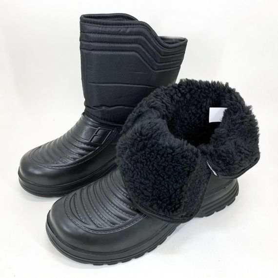 Чоботи чоловічі чорні утеплені 43р 26,5см Теплі водонепроникні тактичні чоботи для військових | Зображення 3