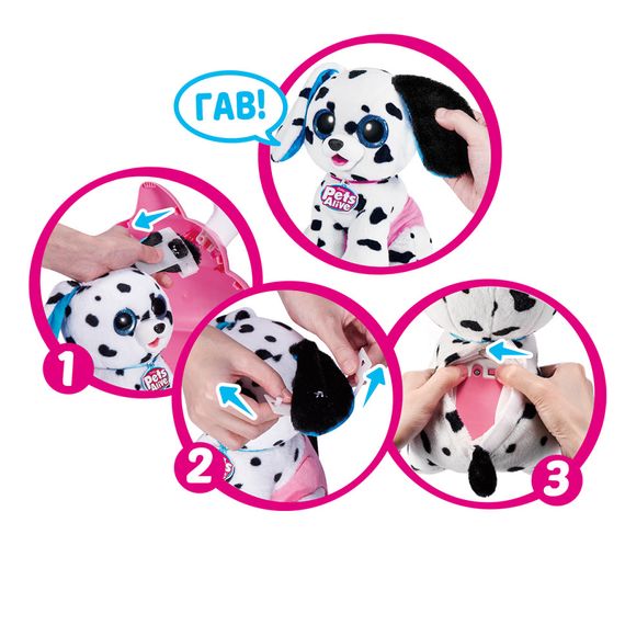 Интерактивный игровой набор Озорные щенки Pets & Robo Alive 9542 игрушка-сюрприз | Зображення 4
