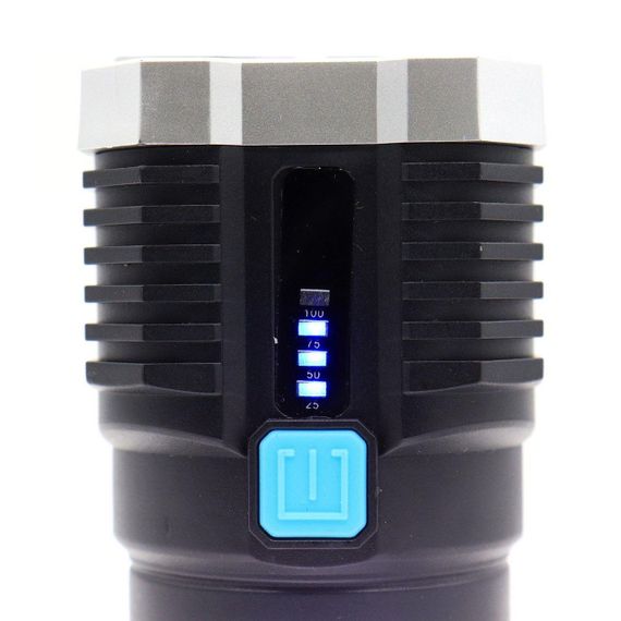 Ручний акумуляторний ліхтарик з USB-зарядкою, до 200 м, X-509-4LED+COB / Потужний кемпінговий ліхтар з бічним світлом | Зображення 7