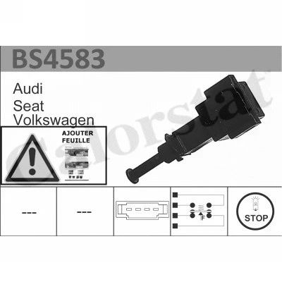 Вимикач датчик стоп сигналу PORSCHE CAYENNE, SKODA FABIA, AUDI A2, CALORSTAT BY VERNET (BS4583) | Зображення 3