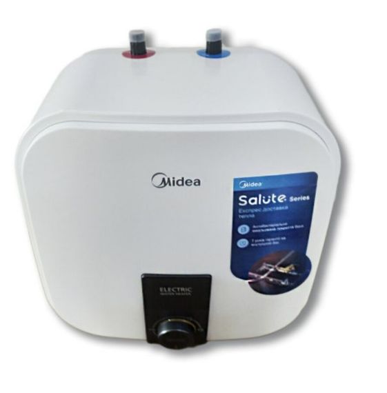 Водонагрівач Midea під мийку, 10 л, 2,0 кВт, "мокрий" ТЕН, вертикальний, квадратний, білий (D10-20VI(U)) | Зображення 3