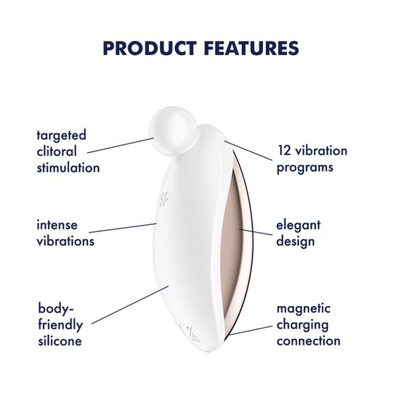 Вібратор для зовнішньої стимуляції Satisfyer Spot On 2 White, дуже потужний, гнучкий відросток | Зображення 5