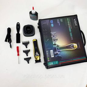 Машинка для стрижки волос с регулируемой насадкой VGR, Мужской триммер для окантовки WH-38