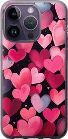 Чохол на iPhone 14 Pro Сердечка 4 із силікону FCh_019907