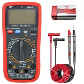 Цифровий мультиметр з підсвіткою екрану DT UT 61 / Тестер напруги / Електронний прилад для вимірювання струму