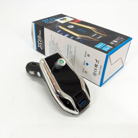 Автомобільний FM модулятор Bluetooth FM X8 plus, FM модулятор з флешкою ​​від прикурювача | Зображення 1