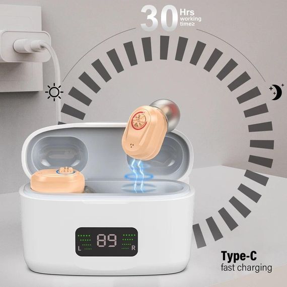 Слуховий апарат TKING DB211701 — міні аудіопідсилювач звуку, персональний голосовий підсилювач | Зображення 2