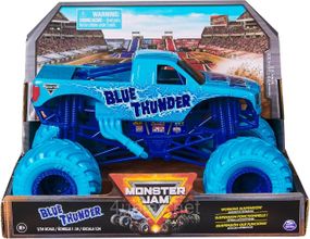 Оригинал Monster Jam Blue Thunder Monster Truck Монстр-трак 1:24 Синий гром Металлический кузов