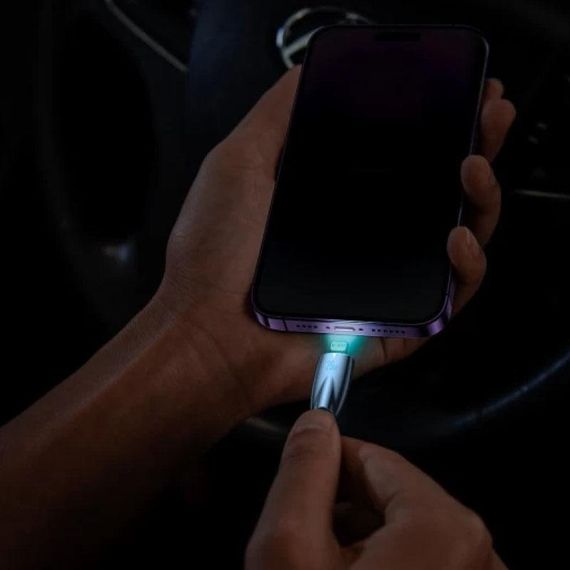 Дата кабель Baseus Glimmer Series Fast Charging Data Cable Type-C to Lightning 20W 1m (CADH000001) Black | Зображення 6