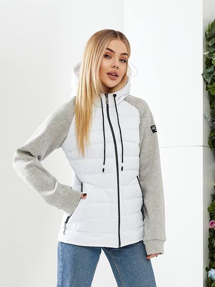 Куртка з трик.рукавом, арт. 1011, колір білий