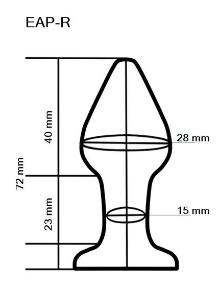 Анальний плаг зі скла, що світиться EGZO EAP-R (довжина 7.2 см, діаметр 2.8 см ) Sex Aura | Зображення 2