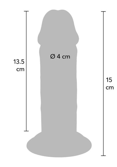 Фалоімітатор реалістичний на присосці TOY JOY Deluxe Dual Density, 15 × 4 см Sex Aura | Зображення 8