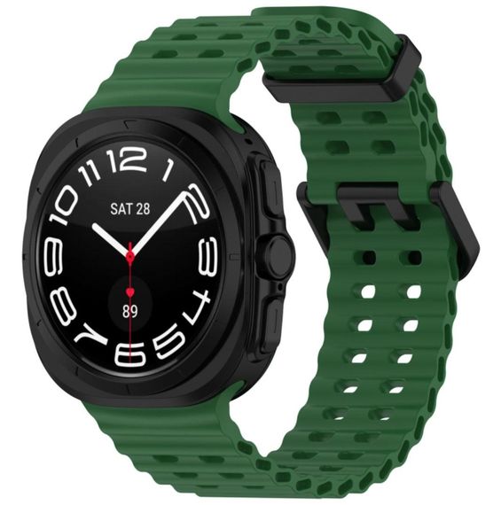 Ремінець силіконовий Primolux Ocean для годинника Samsung Galaxy Watch Ultra 47 mm (SM-L705) - Dark Green | Зображення 2