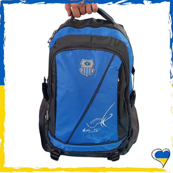 Рюкзак 2 отделения вместительный синий. Рюкзак повседневный, молодежный, качественный