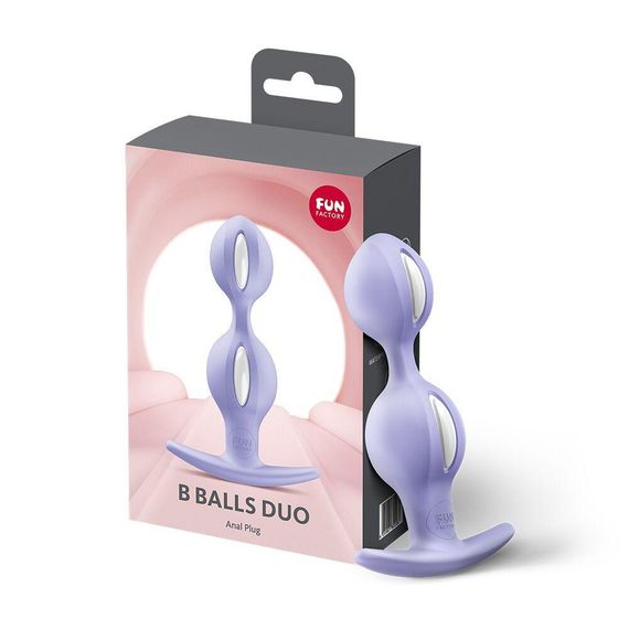 Анальні кульки Fun Factory B BALLS DUO Purple, ефект вібрації, діаметр 3,2 та 3,6 см Sex Aura | Зображення 2