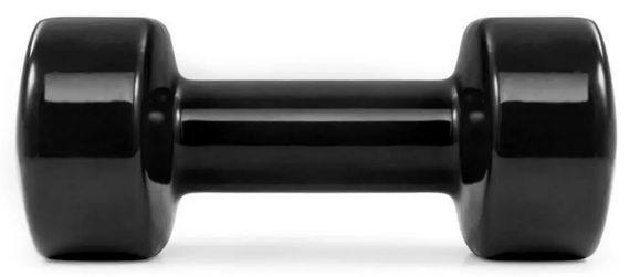 Гантелі вінілові PowerPlay 2 * 2 кг PP_4121 Чорні 2 шт + Гумка для фітнесу 7,5 кг (PP_4121_2*2kg) | Зображення 1