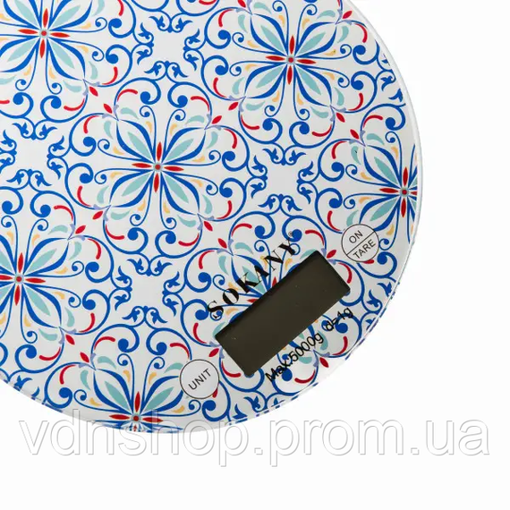 Кухонні ваги до 5 кг електронні на батарейках Синій SK-19023BL | Зображення 1