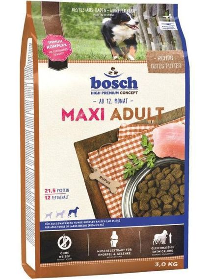 Bosch HPC Maxi Adult Сухий корм для дорослих собак великих порід з рибою 3 кг