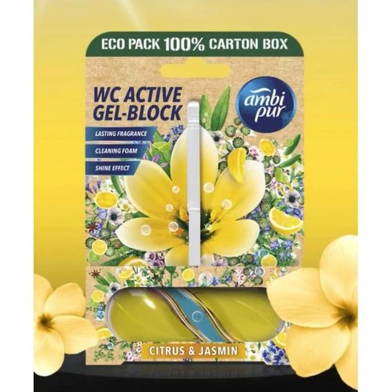 Туалетный блок для унитаза Ambi Pur WC Active Gel-Block Цитрус и жасмин 8435495838388 45 г | Зображення 2
