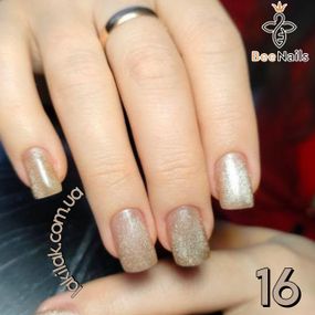 Гель-лак для ногтей Bee Nails 26D кошачий глаз 16 (шампань) 8мл
