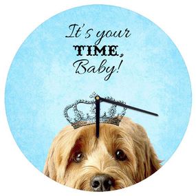 Часы настенные круглые It`s your time baby! 36 см (CHR_O_15M088)