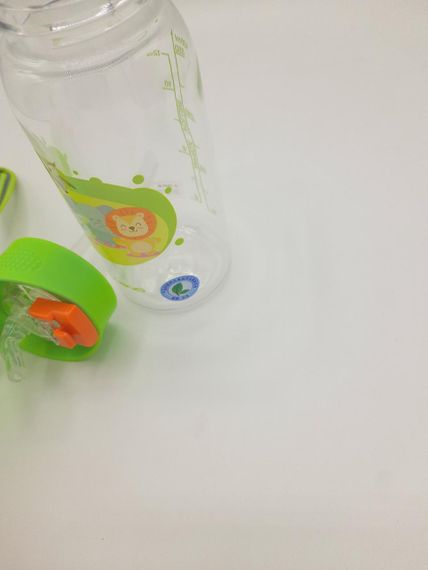 Пляшка для води CASNO 400 мл KXN-1195 Зелена (Малята-звірята) з соломинкою | Зображення 7