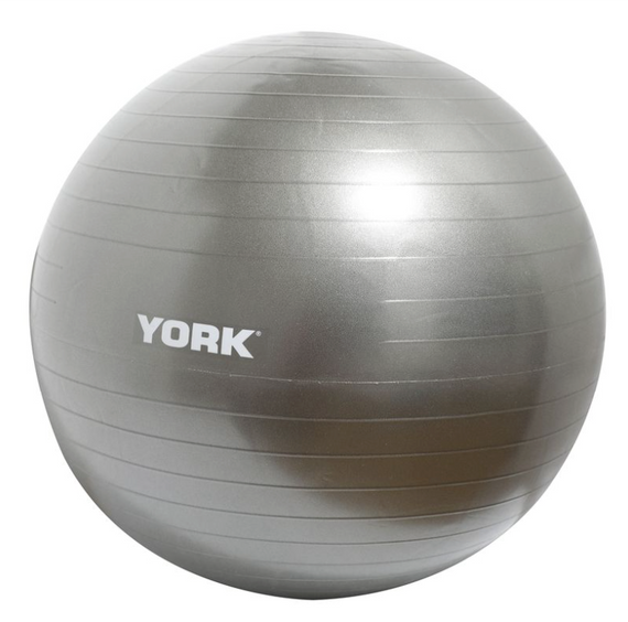 Фитбол York Fitness 75см серый + насос | Зображення 1