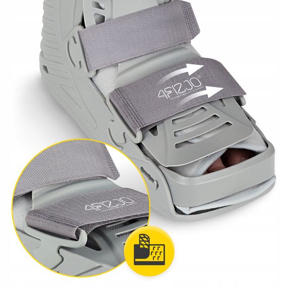 Чобіт ортопедичний, пневматичний 4FIZJO MED з регулюванням тиску Size S Grey (P-5905973407304) | Зображення 1